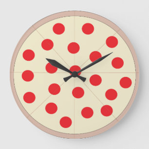 Horloge ronde de la pizza (grande)