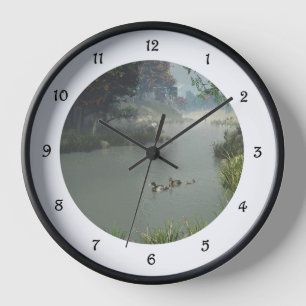 Horloge ronde de la rivière Lazy