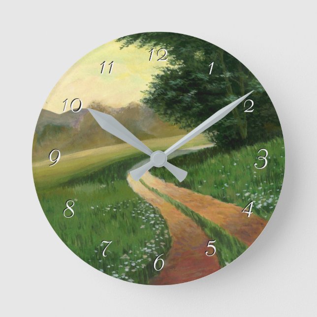 Horloge ronde de la route de Country Dirt (Recto)