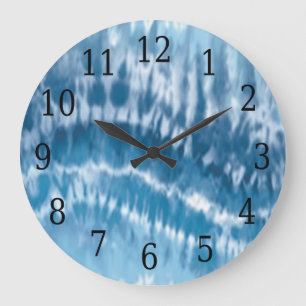 Horloge ronde de teinture bleue