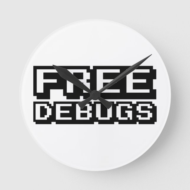 HORLOGE RONDE DEBUGS GRATUITS (Recto)