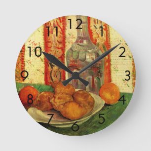 Horloge Ronde Décanter et citrons de la vie morte par Vincent va
