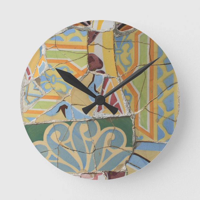 Horloge Ronde Décor en mosaïque (Recto)