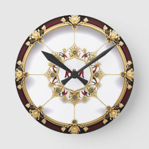 Horloge Ronde Décoration de Maison de Style Royal Luxueux
