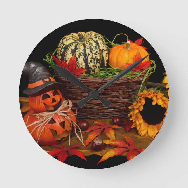 Horloge Ronde Décoration Halloween (Recto)