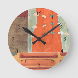 Horloge Ronde Défilé abstrait des oeufs par Bruyère J Vess