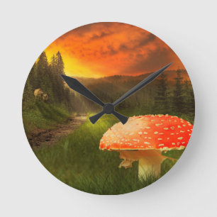 Horloge Ronde Définition du soleil d'automne.