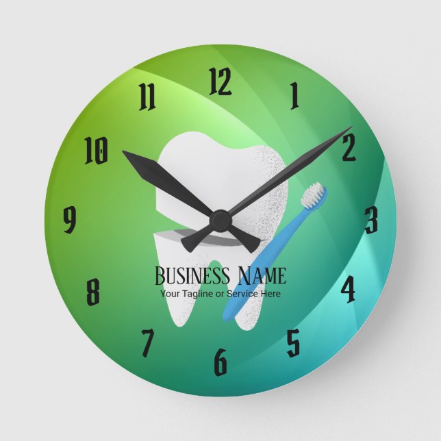 Horloge Ronde Dentist Office Dental Care Tooth & Toothbrush (Recto)