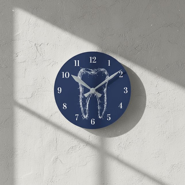 Horloge Ronde Dentiste Bureau Moderne Nettoyant Soins dentaires  (Créateur téléchargé)
