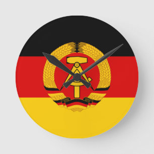 Horloge Ronde Der RDA - drapeau de Flagge de la RDA (Allemagne