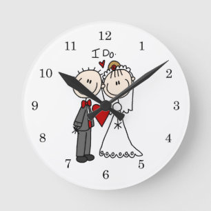 Horloge Ronde Des couples de mariage je fais le T-shirts et les