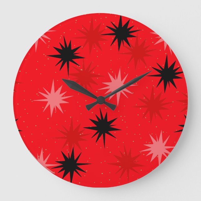 Horloge ronde des étoiles rouges atomiques (Recto)