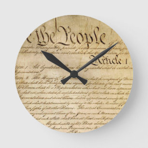 Horloge Ronde Des libertés constitutionnelles des USA - sachez