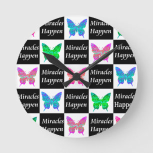 HORLOGE RONDE DES MIRACLES DE BUTTERFLY SE PRODUISENT CONCEPTION