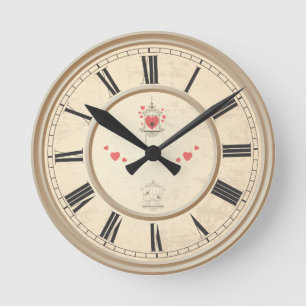 Horloge Ronde Des oiseaux doux ressortent dans votre maison 24h/