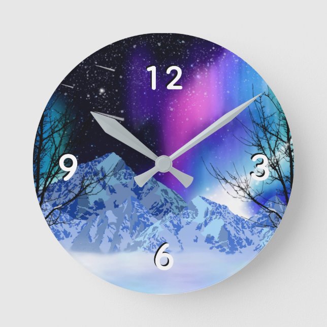 Horloge ronde des points d'intérêt hivernaux (Recto)