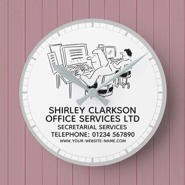 Horloge ronde des services de secrétariat (Créateur téléchargé)
