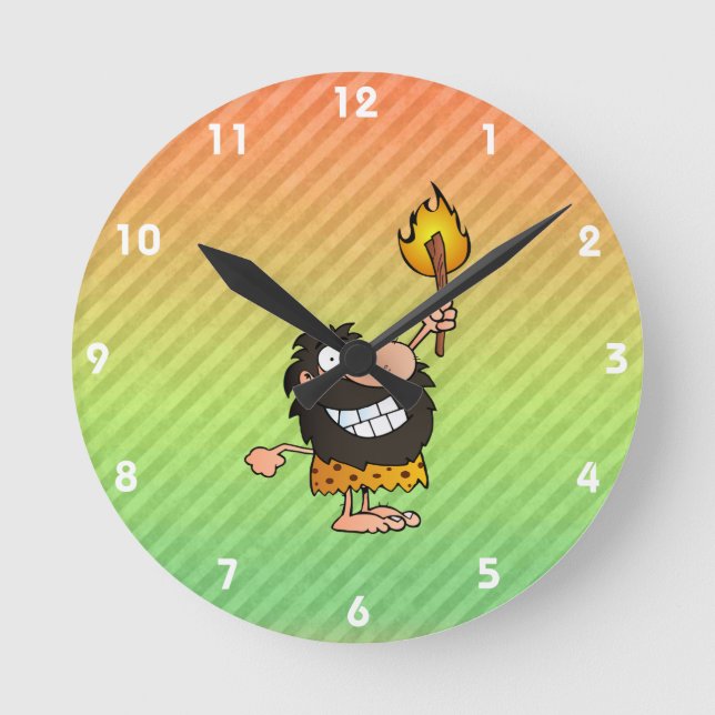 Horloge Ronde Design Caveman (Recto)