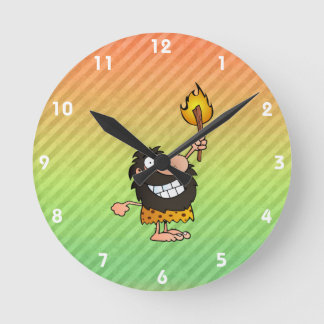 Horloge Ronde Design Caveman