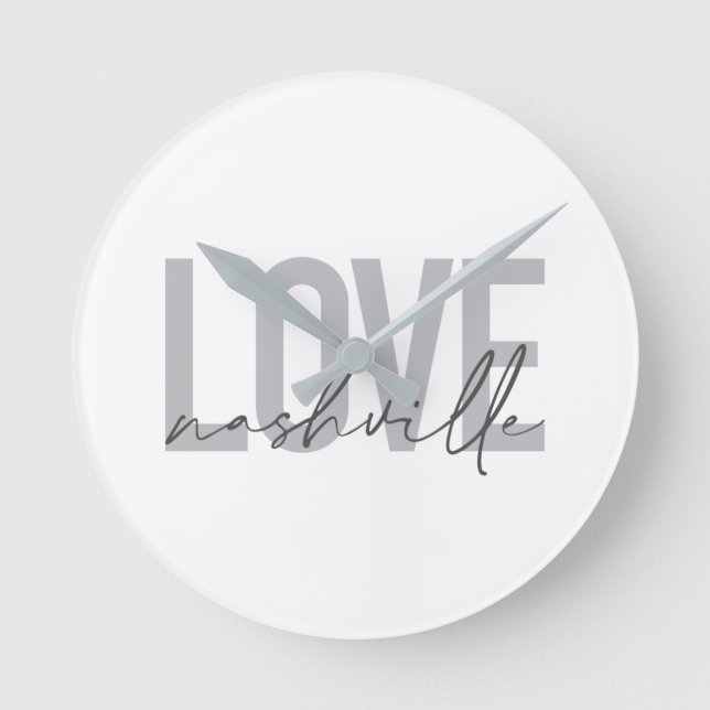 Horloge Ronde Design cool minimaliste, simple et moderne Love Na (Recto)