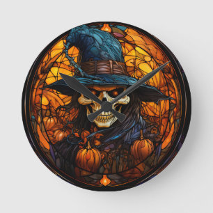 Horloge Ronde Design de squelette en verre teinté
