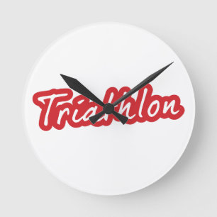 Horloge Ronde Design de triathlon cool