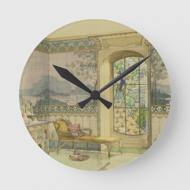 Horloge Ronde Design for a Bathroom, from 'Interieurs Modernes' (Recto)