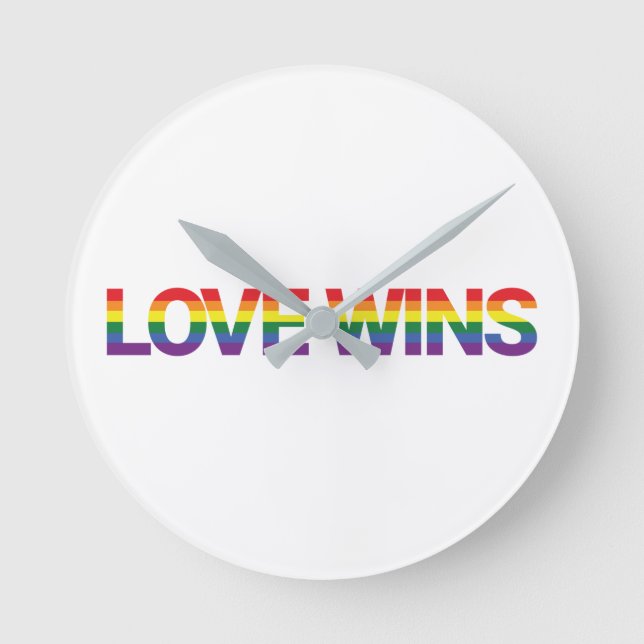 Horloge Ronde Design moderne, simple, coloré, dynamique L'amour  (Recto)