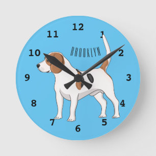 Horloge Ronde dessin animé de chien beagle