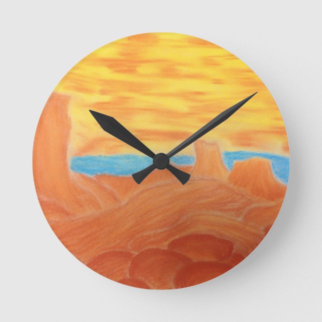 Horloge Ronde Dessin de calque paysage du sud-ouest (Recto)