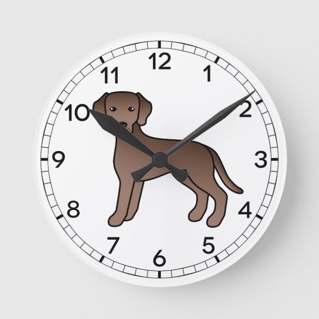 Horloge Ronde Dessin de dessin de chien de dessin de l'extracteu (Recto)