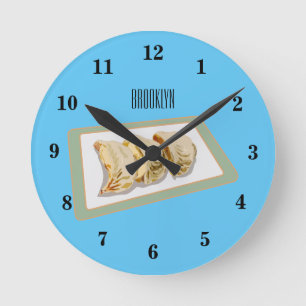 Horloge Ronde Dessin de Jiaozi / Chinese dumplings