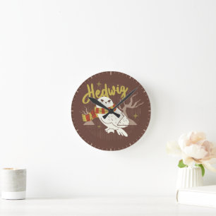 Horloge Ronde Dessin de la forêt fantaisiste d'Hedwig