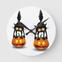 Dessin d'Halloween au chat effrayé sur Citrouille