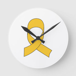 Horloge Ronde Dessin du ruban or