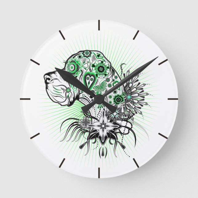 Horloge Ronde Deutsche Doggen Uhr (Recto)