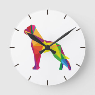 Horloge Ronde Deutsche Doggen Uhr abstrakt