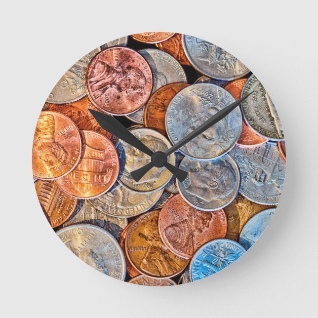 Horloge Ronde Devise de pièce (Recto)