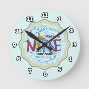 Horloge Ronde Devise d'infirmière sage-femme