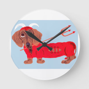 Horloge Ronde Diable Teckel