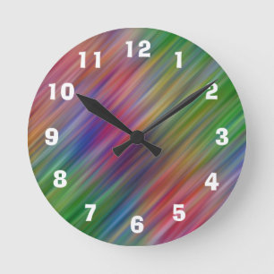 Horloge Ronde Diagonal Colours Acrylic wall clock