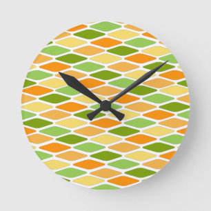 Horloge Ronde Diamants aplatis