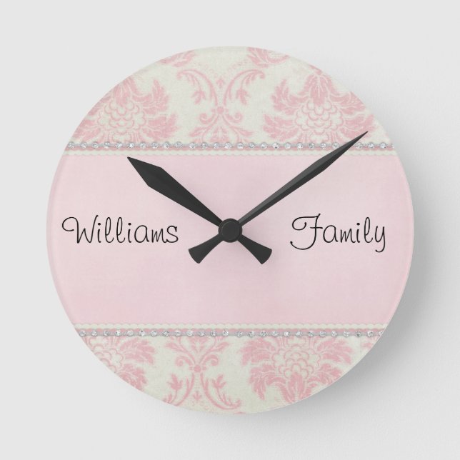 Horloge Ronde Diamants de Damas roses (Recto)
