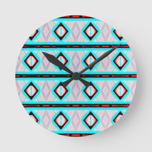 Horloge Ronde Diamond Geometric Elegant Pattern Modern (Recto)