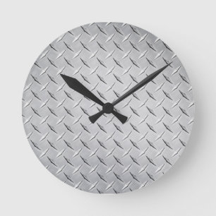 Horloge Ronde Diamond metal plate