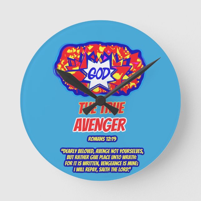 HORLOGE RONDE DIEU EST LE VÉRITABLE AVENGER (Recto)