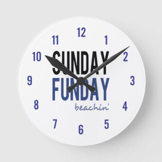 Horloge Ronde Dimanche Fête à la plage