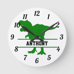 Horloge ronde Dinosaure personnalisée