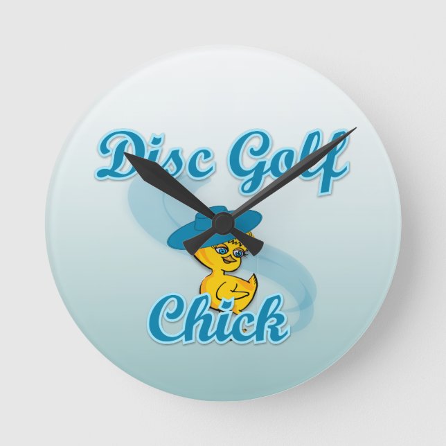 Horloge Ronde Disc Golf Chick #3 (Recto)