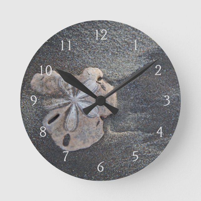 Horloge Ronde Dollar de sable sur sable (Recto)